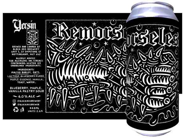 Black Iris - Remorseless - Blueberry, Maple, Vanilla Pastry Sour - 6% - 440ml Can