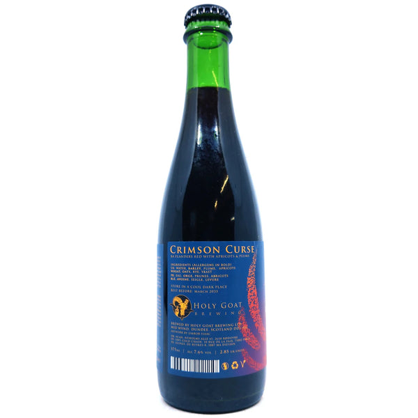 Holy Goat - Crimson Curse - Barrel Aged Flanders Red With Apricots & Plums - Sour - 7.6% - 375ml Bottle