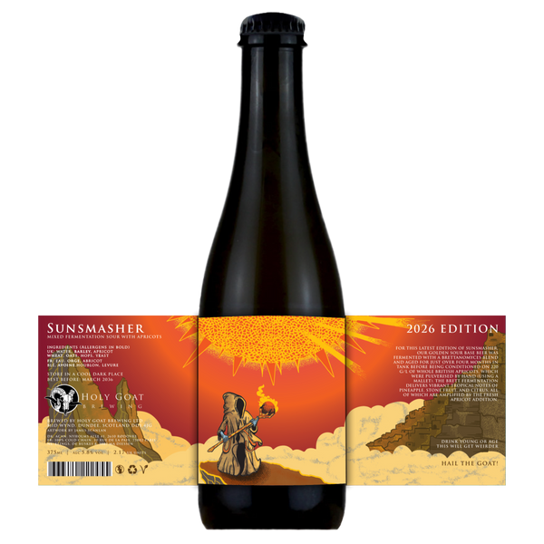 Holy Goat - Sunsmasher 2026 Edition - Mixed Ferm Sour with Apricots - 5.8% - 375ml Bottle